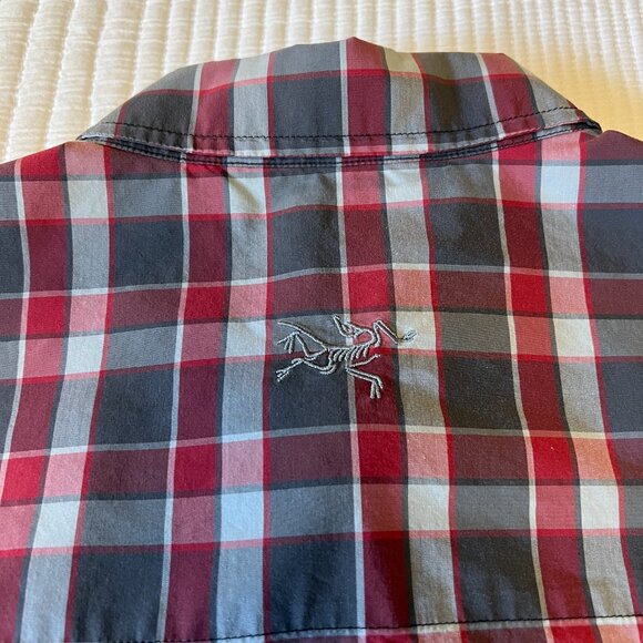 Arc'teryx Brohm Short Sleeve Shirt, Small, Red Plaid - Picture 6 of 8